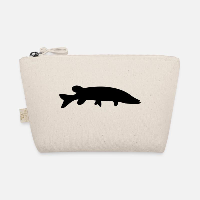Fish silhouette pike Organic Pouch