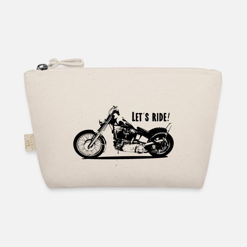 Fahren wir! Motorrad Spruch Geschenkidee Bio-Täschchen