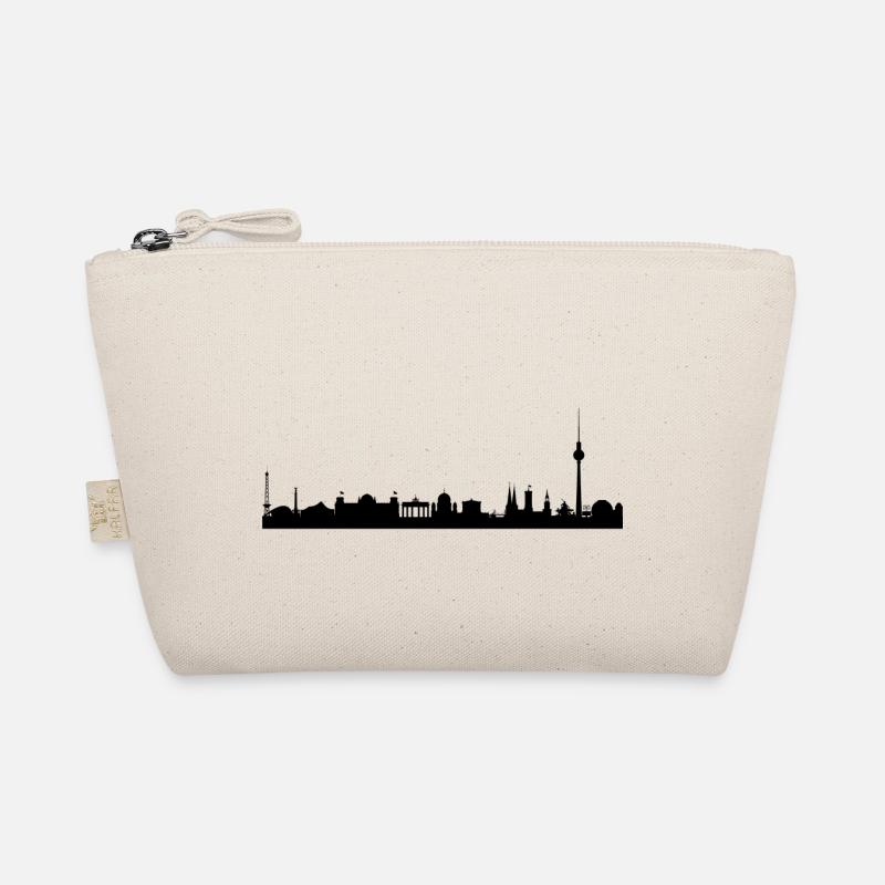 Skyline Berlin Schwarz - Bio-Täschchen - Natur