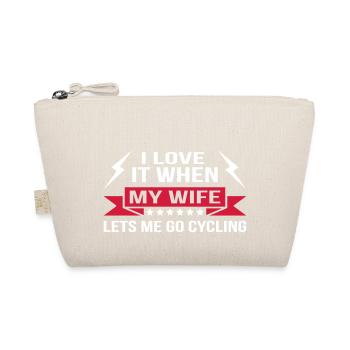 My Wife Lets Go Cycling - Bio-Täschchen - Natur - Vorne
