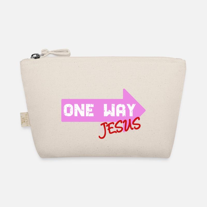 One Way Jesus lettering as a cool gift idea Organic Pouch