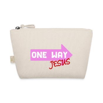 One Way Jesus lettrage comme une idée de cadeau cool - Trousse biologique - nature - Devant