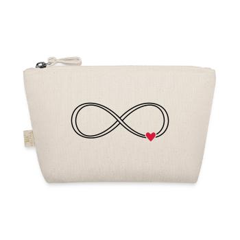 Infinity heart sign symbol gift love - Organic Pouch - nature - Front