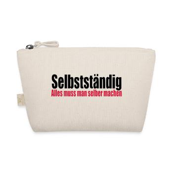 Selbstständig Arbeit Geschenk Geburtstag Chef - Bio-Täschchen - Natur - Vorne