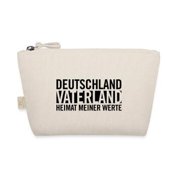 Deutschland Vaterland Heimat meiner Werte black - Bio-Täschchen - Natur - Vorne