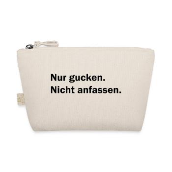 Nur gucken. Nicht anfassen. Sexy Frauen Geschenk - Bio-Täschchen - Natur - Vorne