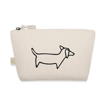 Dachshund minimalism drawing - Organic Pouch - nature - Front