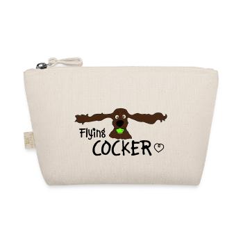 Cocker Spaniel Cute Flying Cocker - Organic Pouch - nature - Front