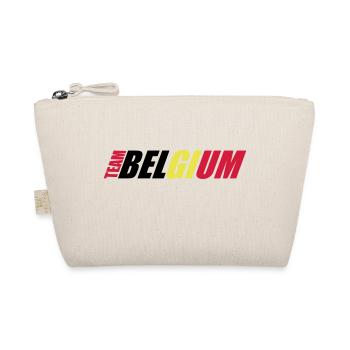 Team Belgium Belgium Text Flag Cool Football Fan - Organic Pouch - nature - Front