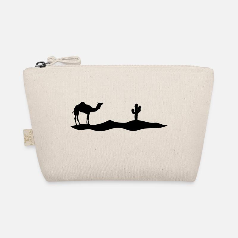 Kaktus Kamel Silhouette Umriss Schwarz Dromedar Bio-Täschchen