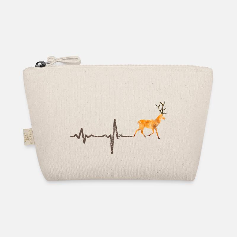 Heartbeat deer colored - gift Organic Pouch