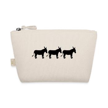3 friends crew party row donkey horse pony small p - Organic Pouch - nature - Front