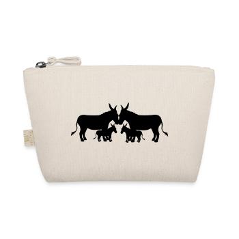 2 children baby child little boy family mom pap - Organic Pouch - nature - Front
