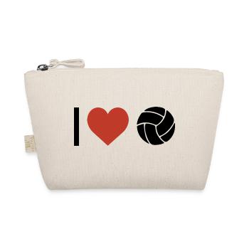 I heart volleyball sport - Organic Pouch - nature - Front
