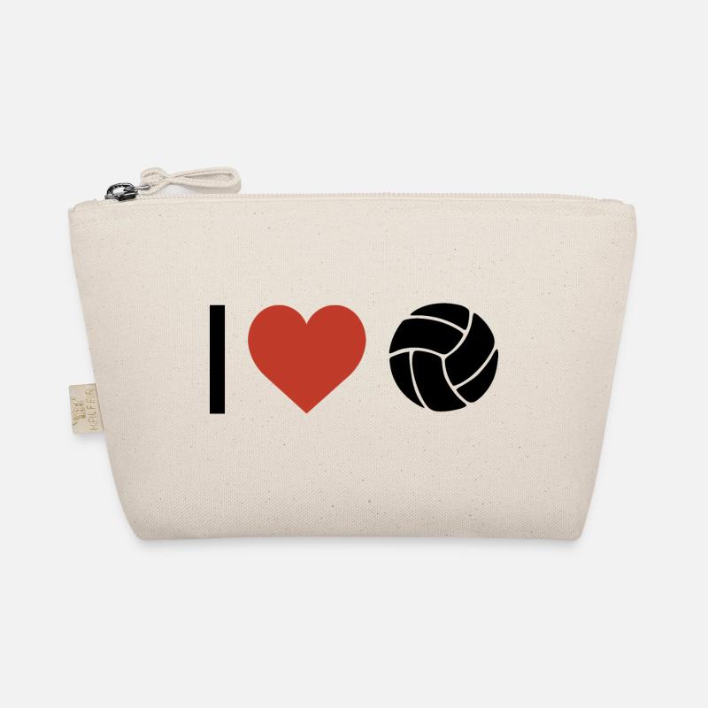 I heart volleyball sport Organic Pouch