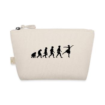 Evolution Ballerina Ballet Tanz Tänzerin Tanzen - Bio-Täschchen - Natur - Vorne