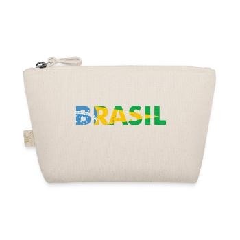 Brasilien Flaggendesign in Nationalfarben - Bio-Täschchen - Natur - Vorne