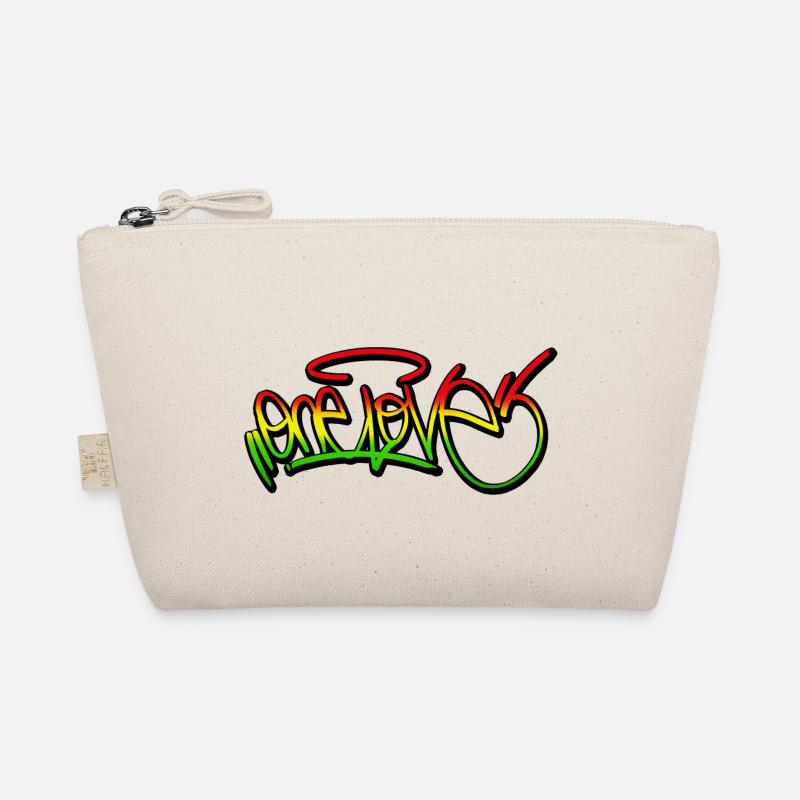 one love graffiti reggae rasta gift mask Organic Pouch