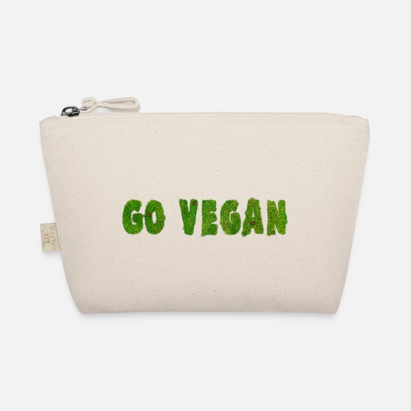 Go Vegan - Statement - Organic Pouch - nature