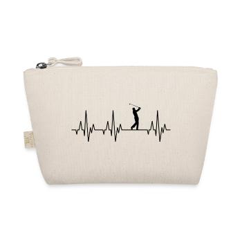 Heartbeat ECG Golf Golfer Golfer Golf Course - Organic Pouch - nature - Front