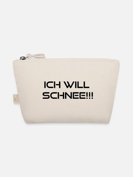ich will schnee - Bio-Täschchen - Natur