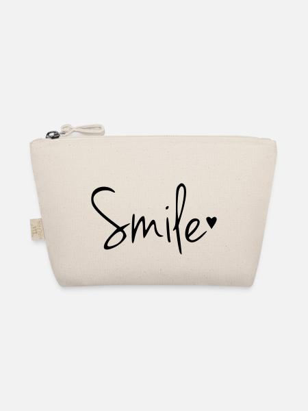 Lachen Smile - Bio-Täschchen - Natur