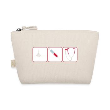 3 logo de seringue de bouton de docteur Écoute au stéthoscope - Trousse biologique - nature - Devant