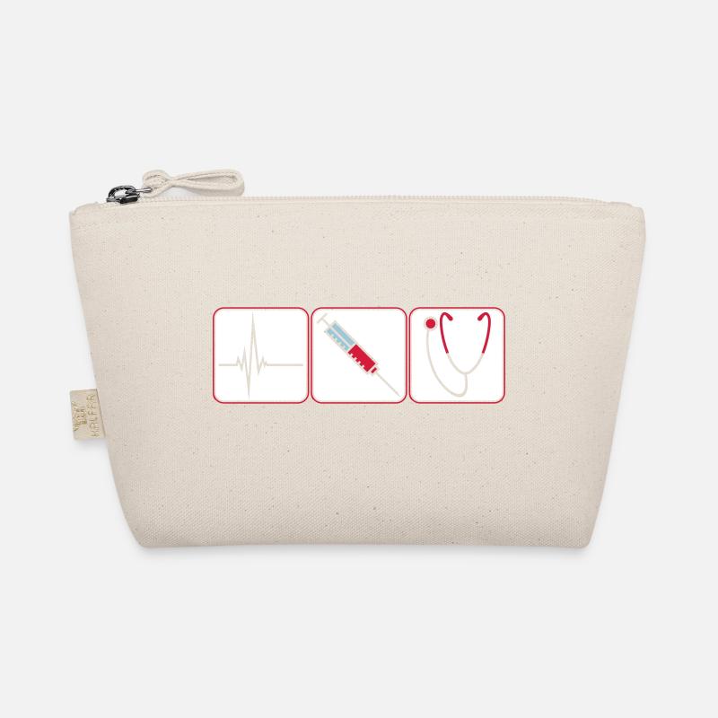 3 logo de seringue de bouton de docteur Écoute au stéthoscope Trousse biologique