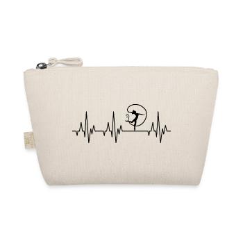 Herzschlag EKG Gymnastik Turnen Geräteturnen Sport - Bio-Täschchen - Natur - Vorne