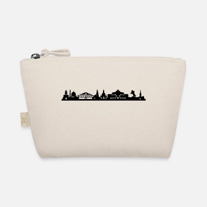 Skyline Dresden lang - Bio-Täschchen - Natur