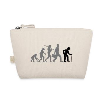 evolution monkey stock hat go back grandpa grandpa - Organic Pouch - nature - Front