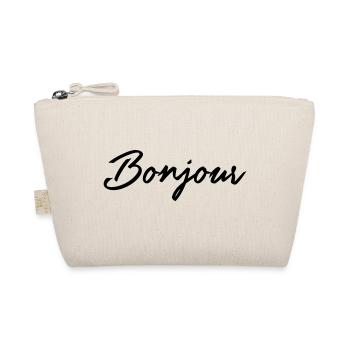 Hello, Bonjour and hello typography design - Organic Pouch - nature - Front