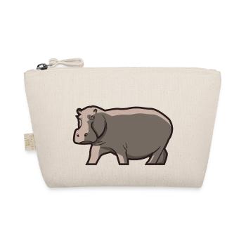 Hippopotamus Hippo Hippo Hippopotamus Gift - Organic Pouch - nature - Front