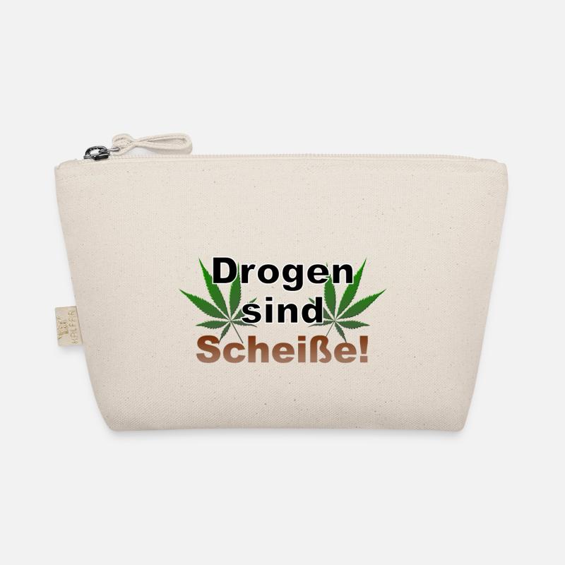 Drogen sind Scheiße Cannabis Hanf Gras Ganja kiffe Bio-Täschchen