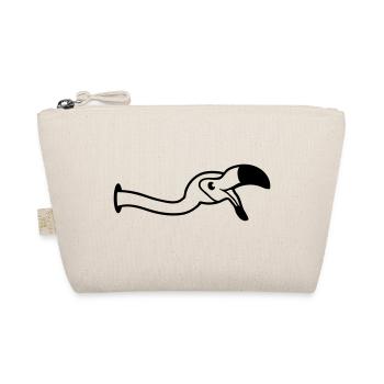 hole wall laugh mouth on food drink bow down - Organic Pouch - nature - Front