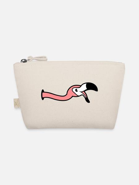 hole wall laugh mouth on food drink bow down - Organic Pouch - nature - Front