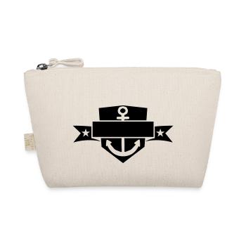 banner shield coat of arms text name anchored anchor throw - Organic Pouch - nature - Front