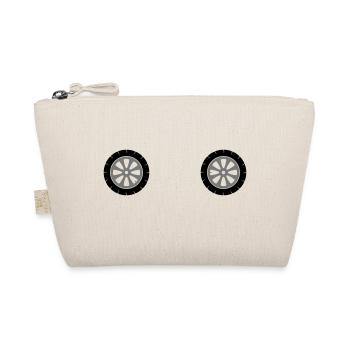 2 wheel two-wheeled tire motorcycle driving license - Organic Pouch - nature - Front