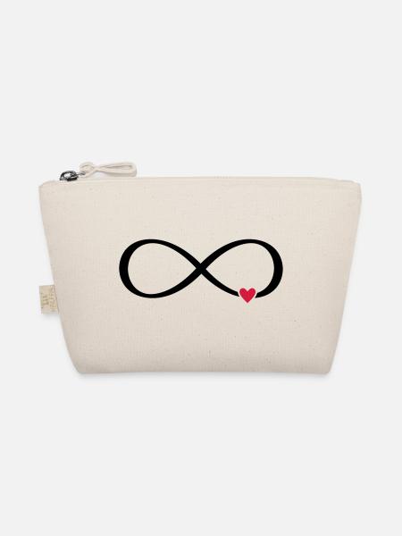 Unendlichkeitszeichen Herz Liebe Geschenk - Bio-Täschchen - Natur - Vorne