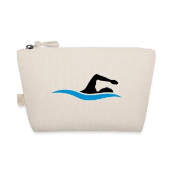 logo schwarz schwimmen schwimmer verein team wasse - Bio-Täschchen - Natur - Vorne