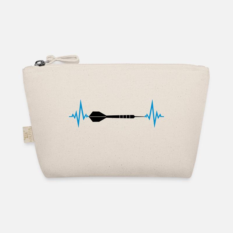 frequency heart beat pulse logo text play darts v Organic Pouch