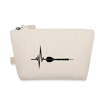 cœur battre pouls fréquence logo texte jouer fléchettes v - Trousse biologique - nature - Devant