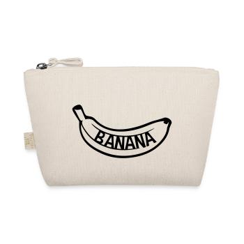 text banana logo obst banane lecker gesund essen b - Bio-Täschchen - Natur - Vorne