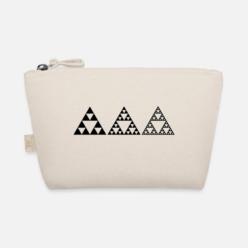 Sierpinski triangles, fractal, geometry, Organic Pouch
