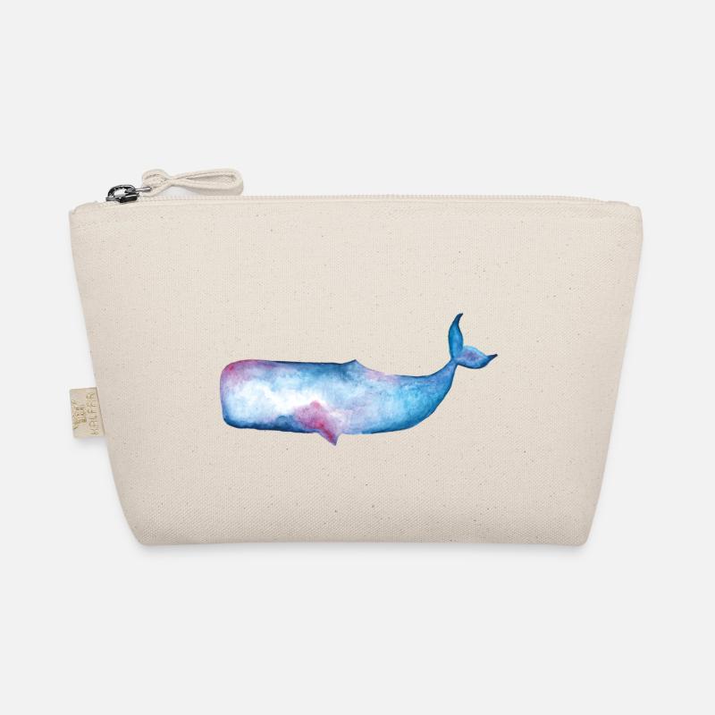 Watercolor Pottwal - Bio-Täschchen - Natur