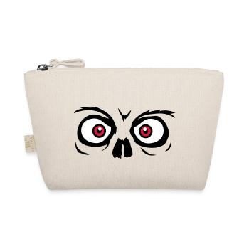 look horror halloween scary boese face head - Organic Pouch - nature - Front