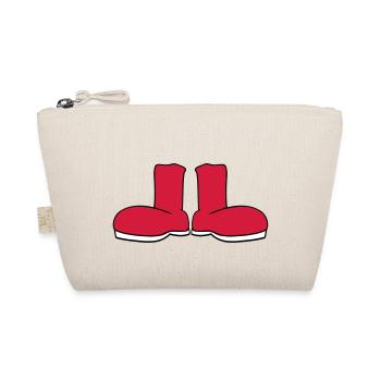 2 shoes boots putting on clothes shoes - Organic Pouch - nature - Front