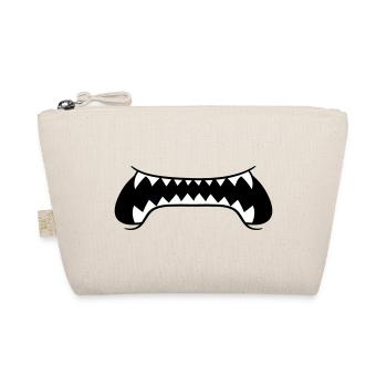 sharp teeth big mouth eat dangerous bo - Organic Pouch - nature - Front