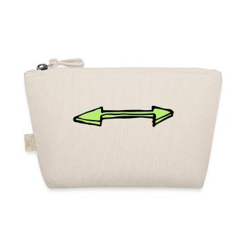 Double flèche verte à gauche et à droite - Trousse biologique - nature - Devant