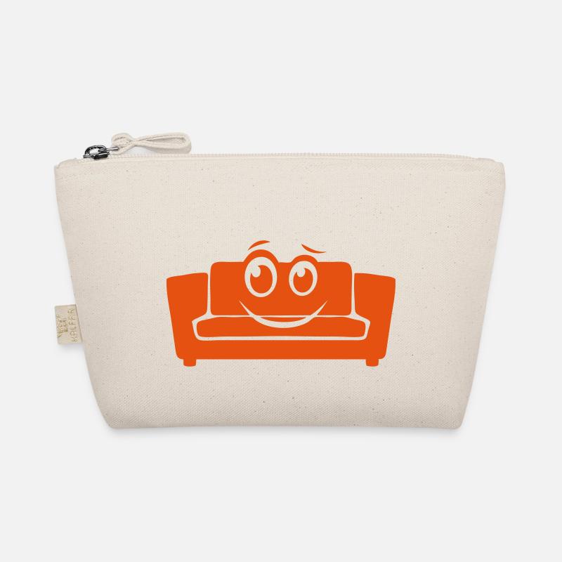 funny smile sofa Organic Pouch